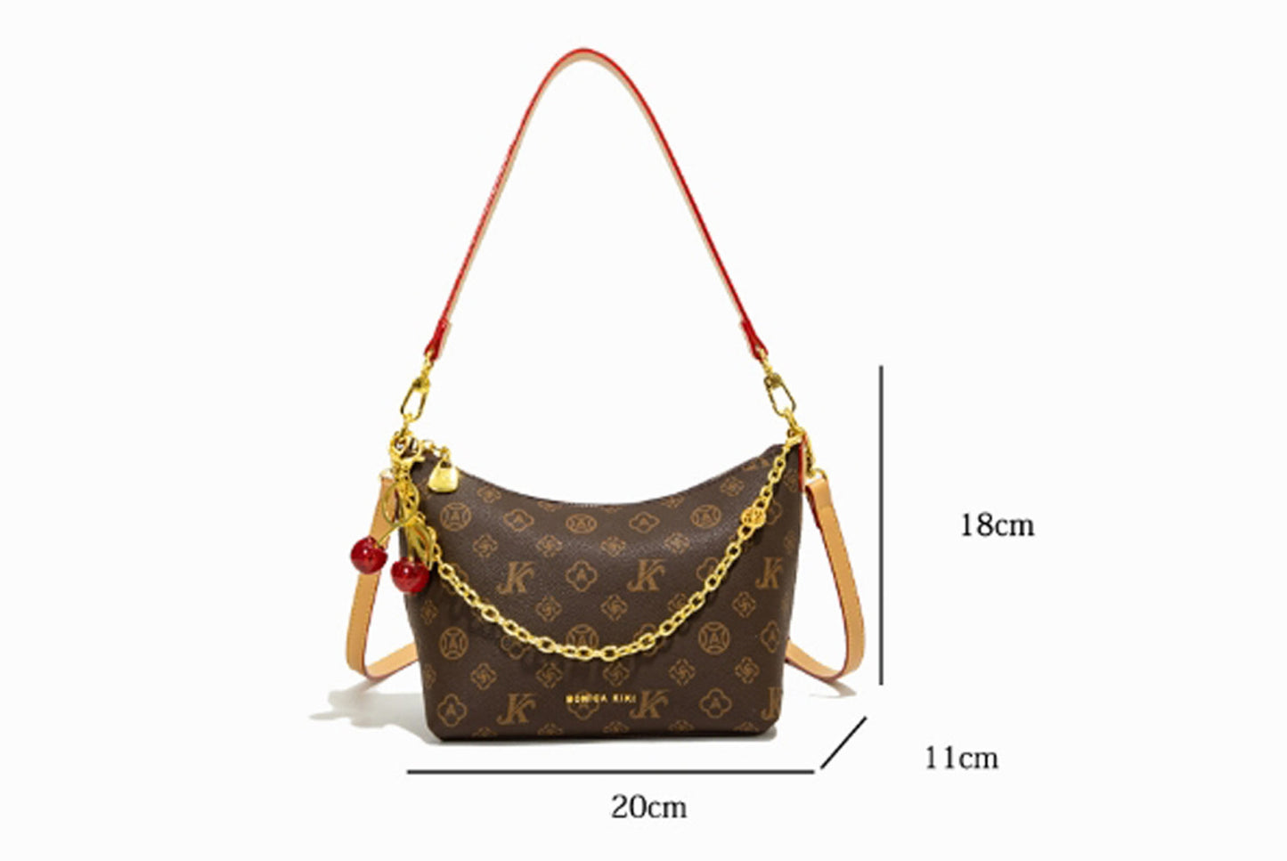 **Chain Monogram Canvas Shoulder/Underarm Tote Bag**