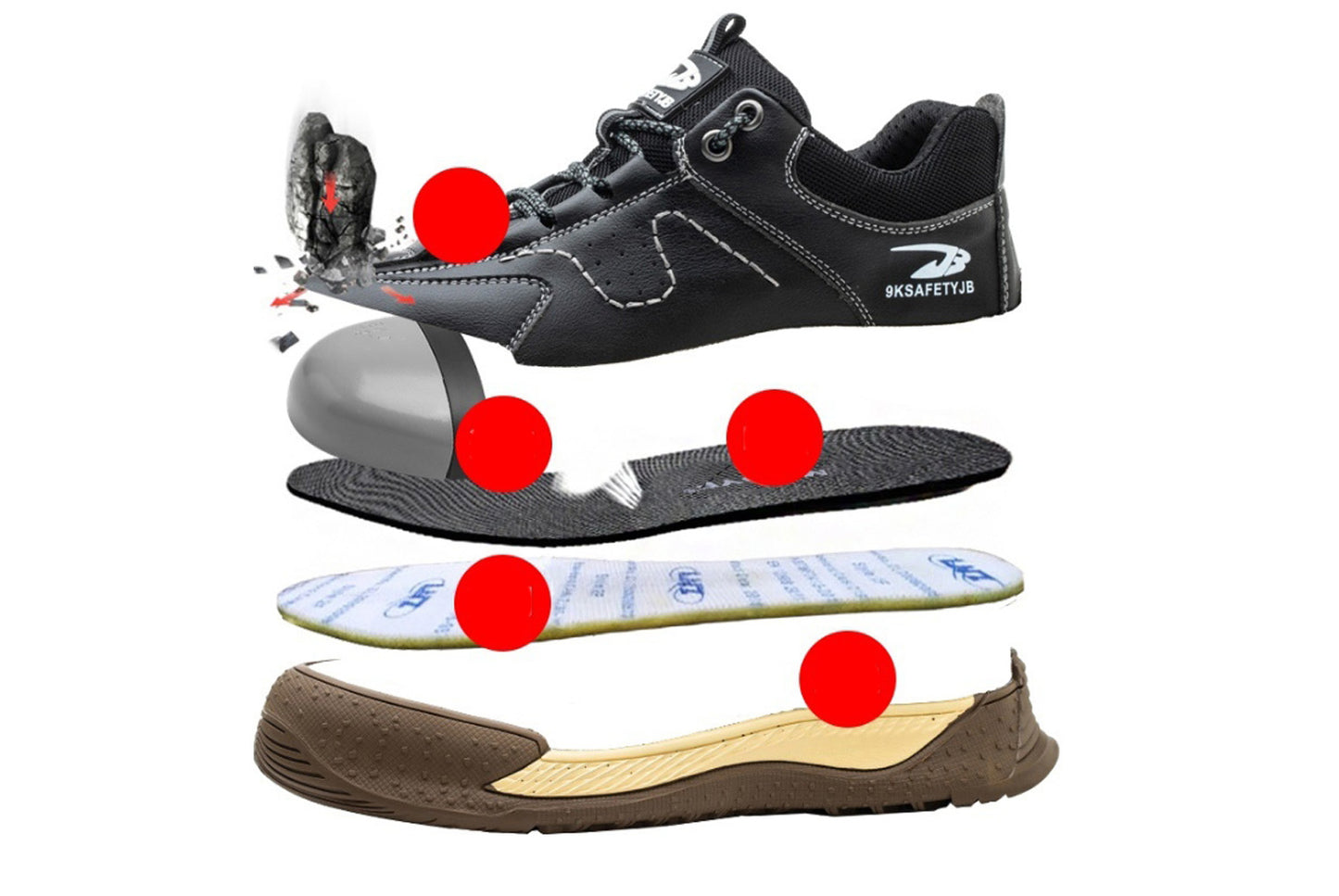 Men's Anti-Smashing and Puncture-Proof Safety Shoes