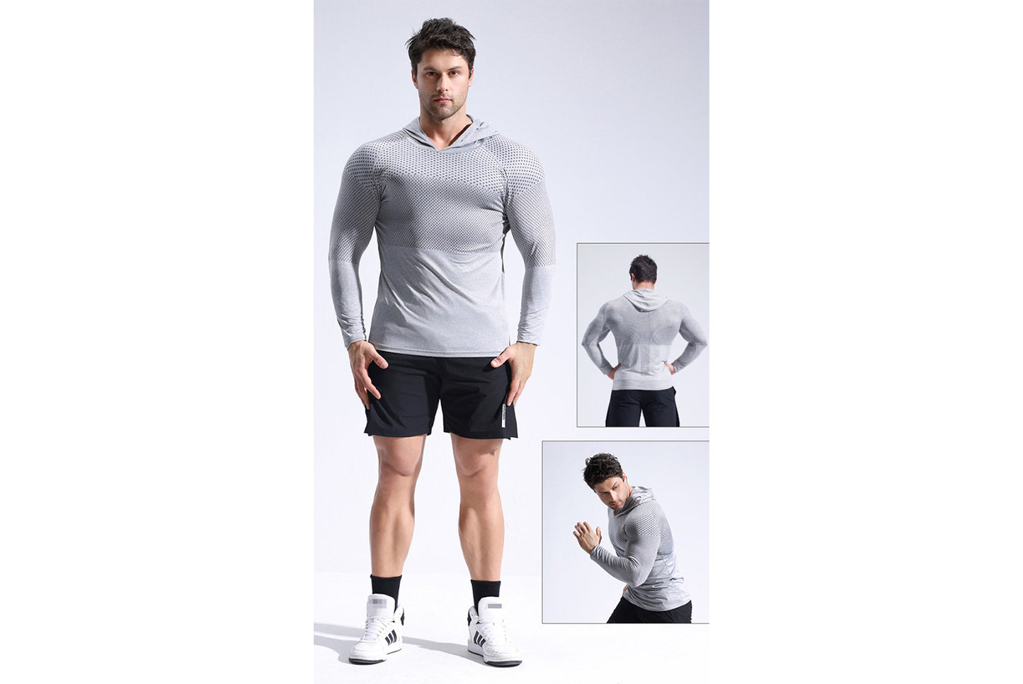 Tight-Fitting Long-Sleeve Sports Shirt