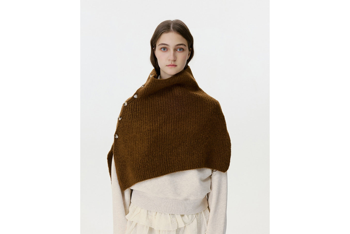 Knitted Button-Down Shawl