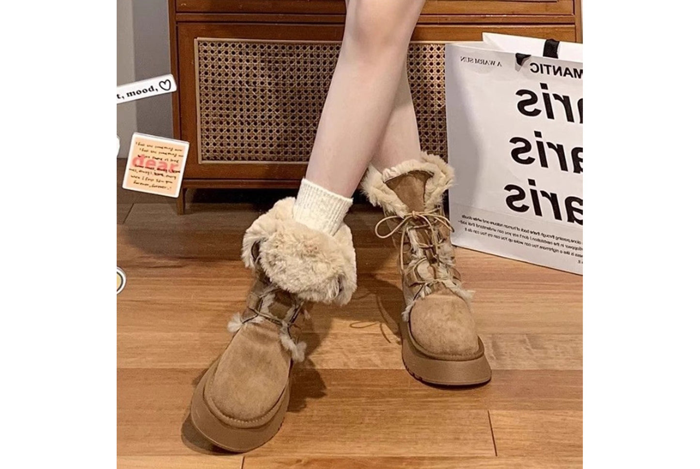 Winter Fleece-Lined Warm Ankle Boots