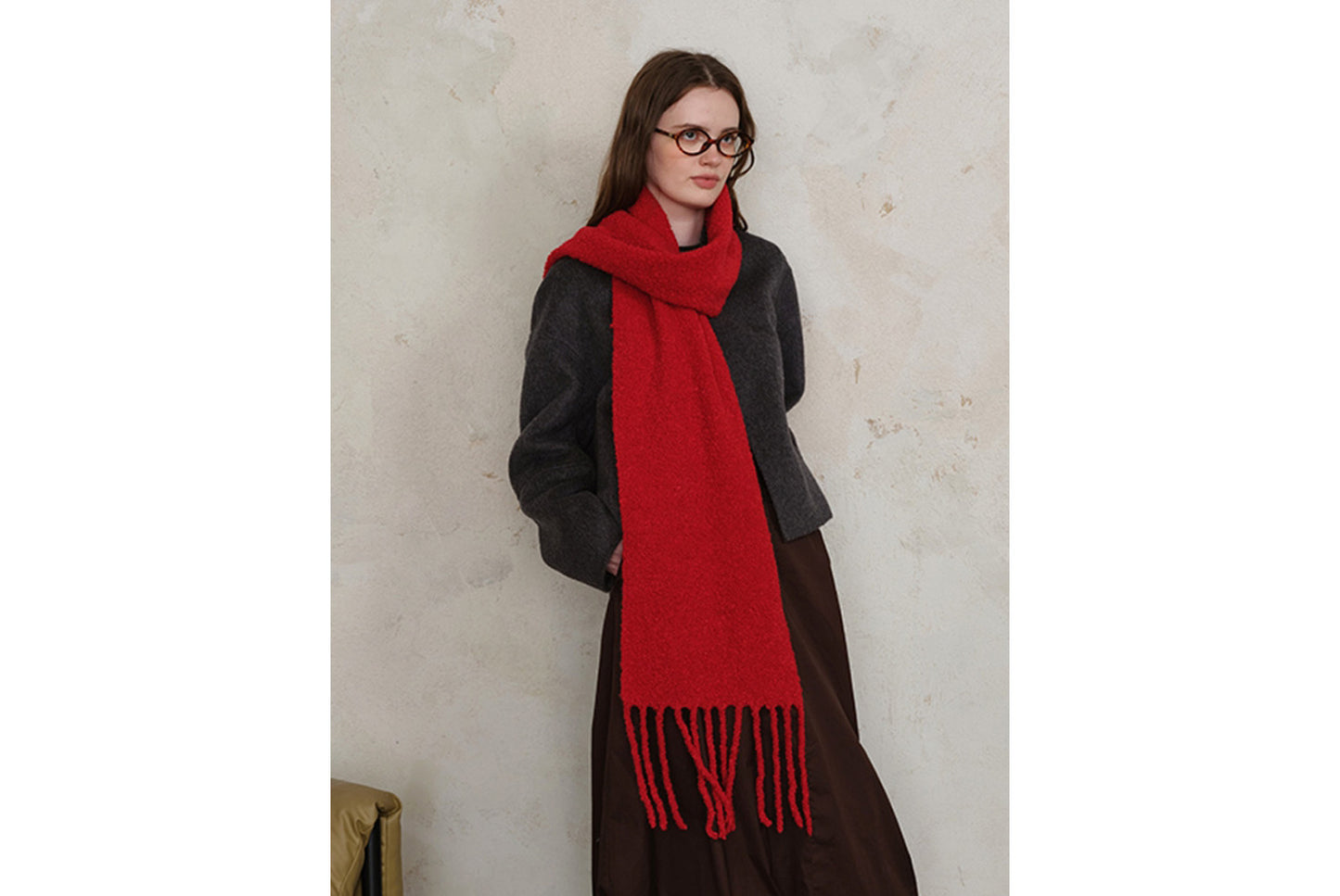 80% Wool Tassel Scarf