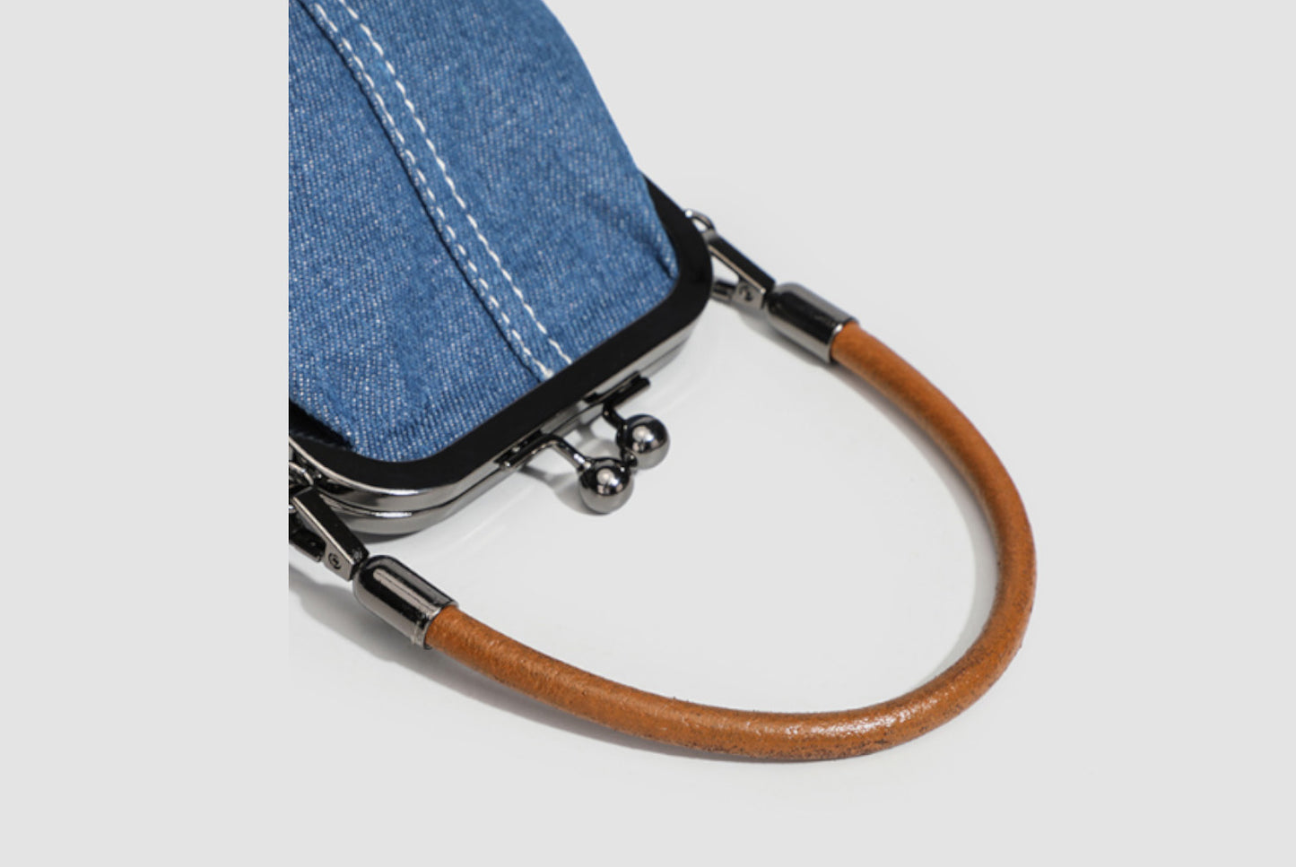 Denim Clip-On Crossbody Handbag