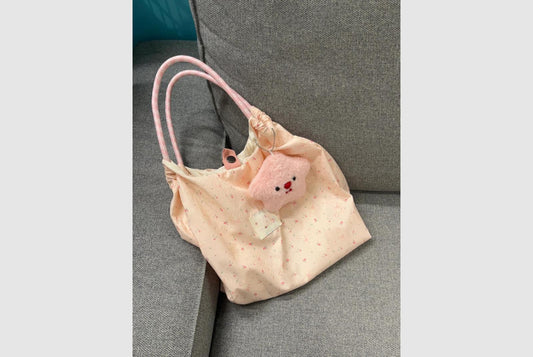 Cartoon Canvas Bag (with Charm)