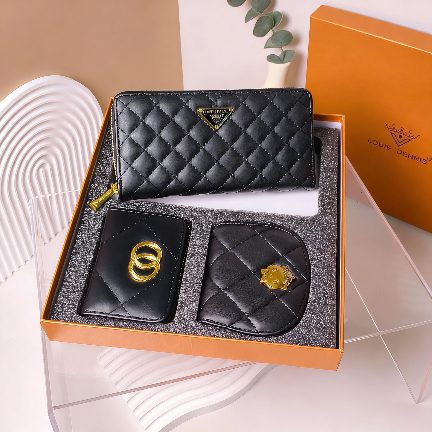 Sweet Style PU Wallet Cardholder Set