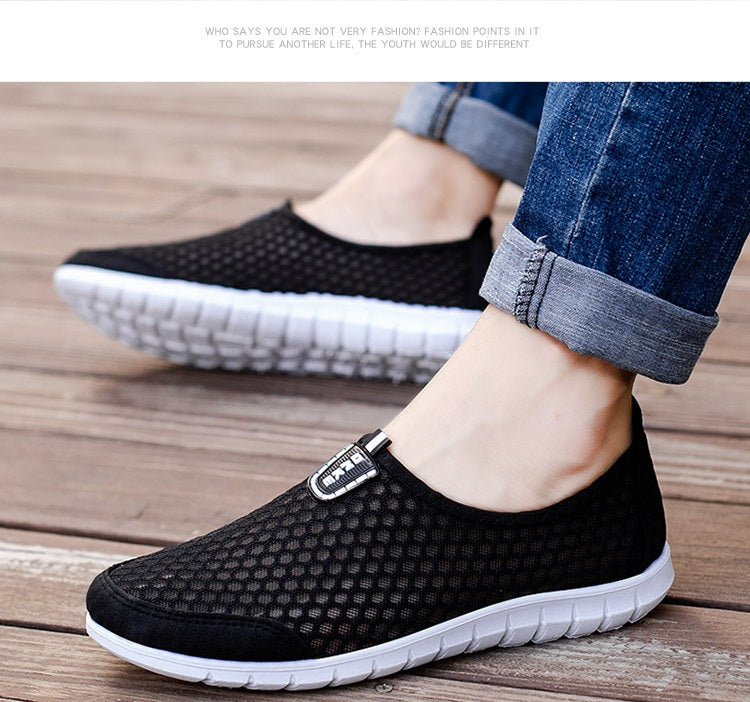 Men's Summer Breathable Hollow-Out Mesh Shoes
