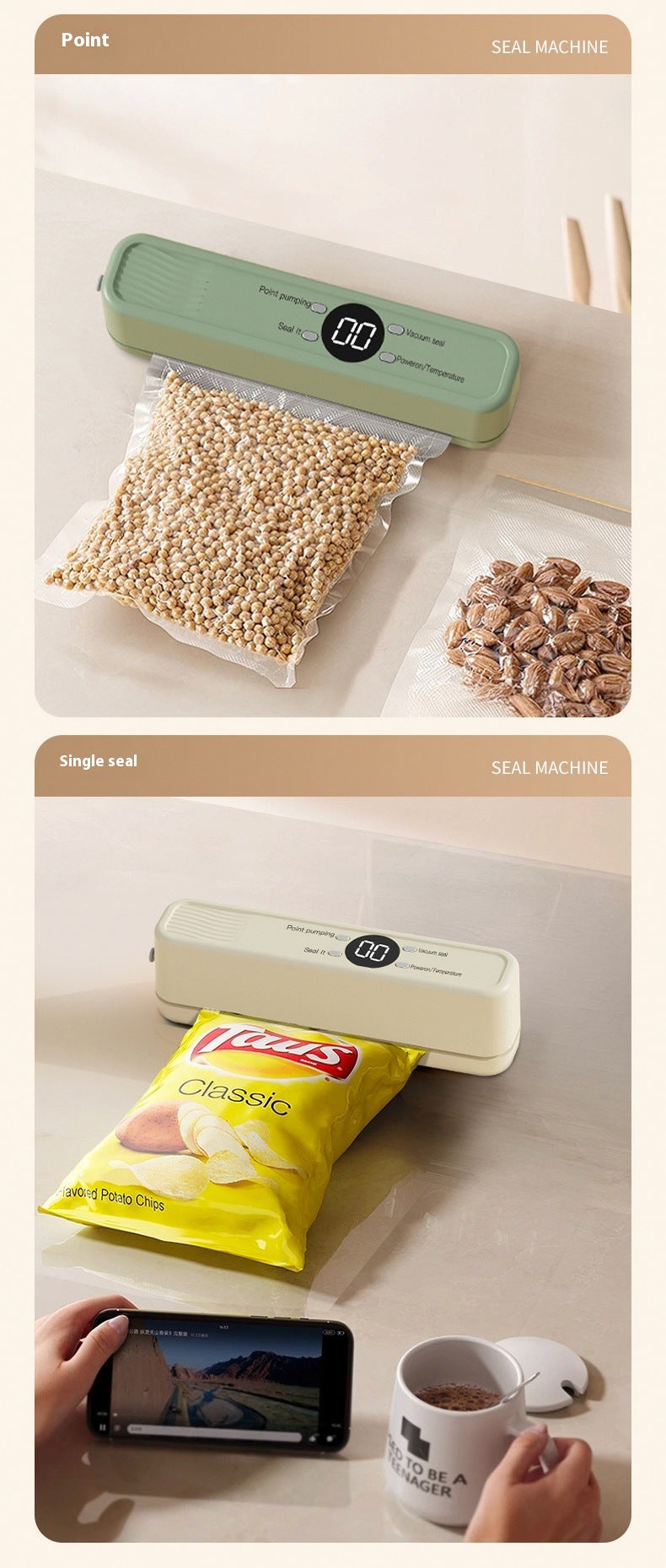 # Home Mini Rechargeable Vacuum Sealer