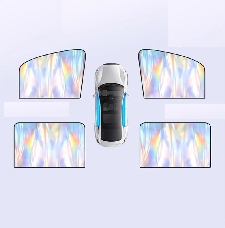 **Laser-Inlaid Magnetic Sunshade Curtain**