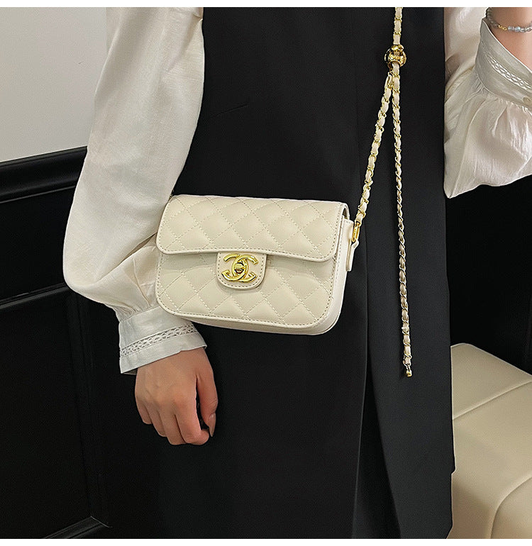 Quilted Chain Bag with Small Gold Balls