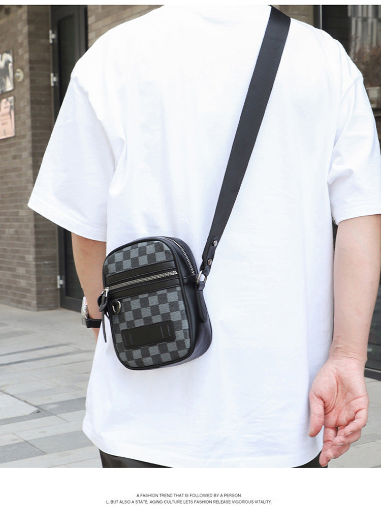 Business Men's Quilted Shoulder Bag