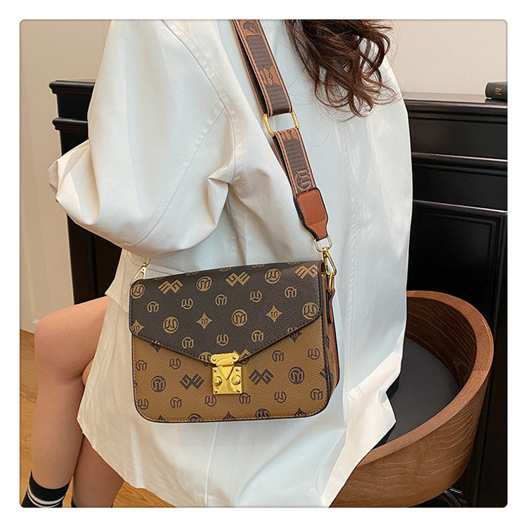 Retro small square bag hand-held shoulder bag