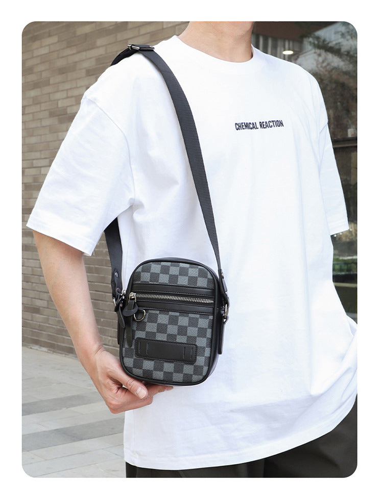 Business Men's Quilted Shoulder Bag