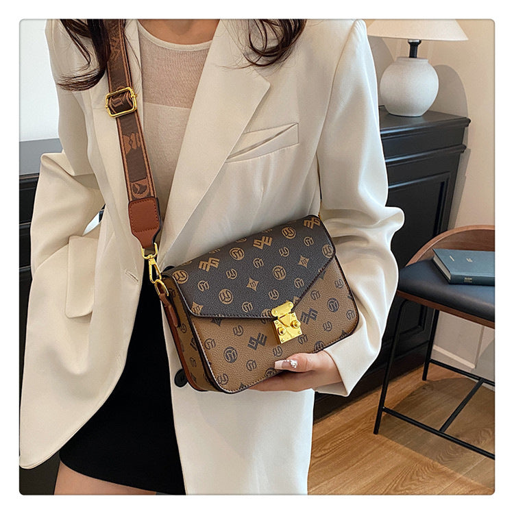 Retro small square bag hand-held shoulder bag