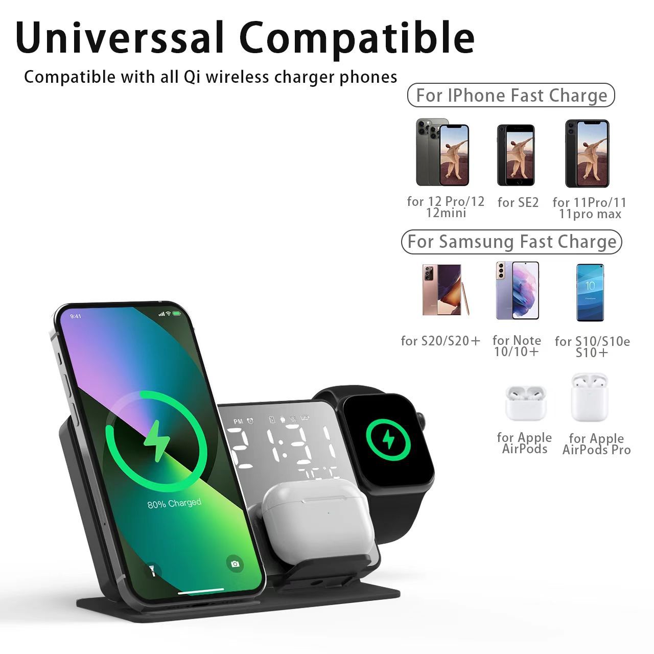 4-in-1 Multifunctional 15W Wireless Charger