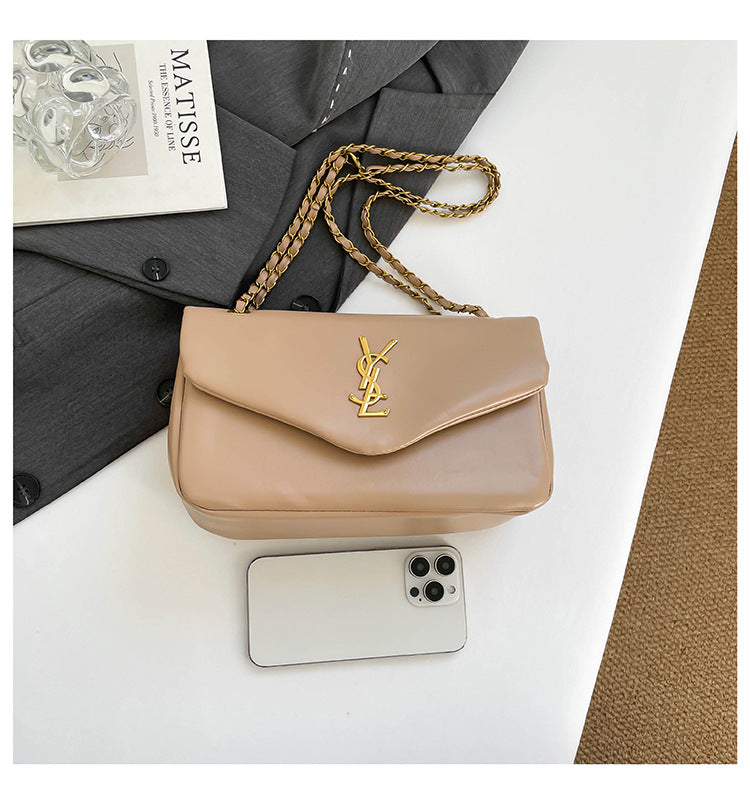 # Lambskin Textured Cloud Shoulder/Crossbody Bag