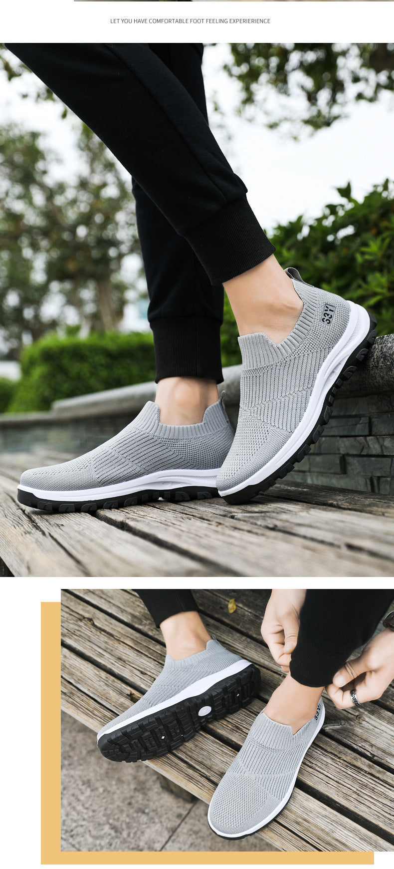 Men's Flyknit Breathable Casual Sports Shoes