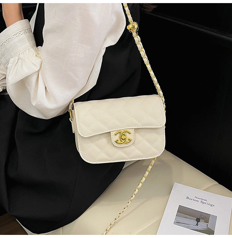 Quilted Chain Bag with Small Gold Balls