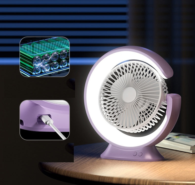 # Rotating Desk Lamp Fan