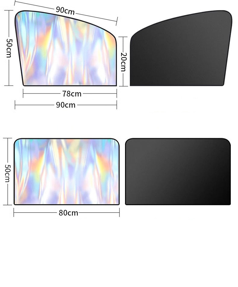 **Laser-Inlaid Magnetic Sunshade Curtain**