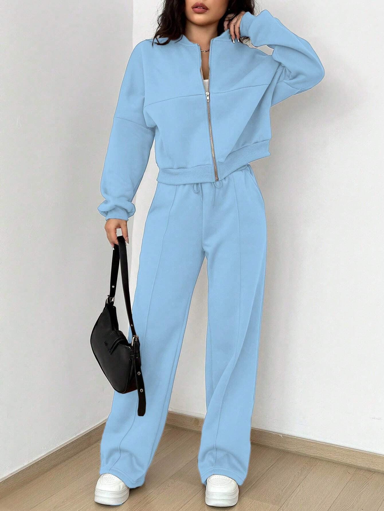 **Trendy Cardigan Slim Fit Two-Piece Set for Women**