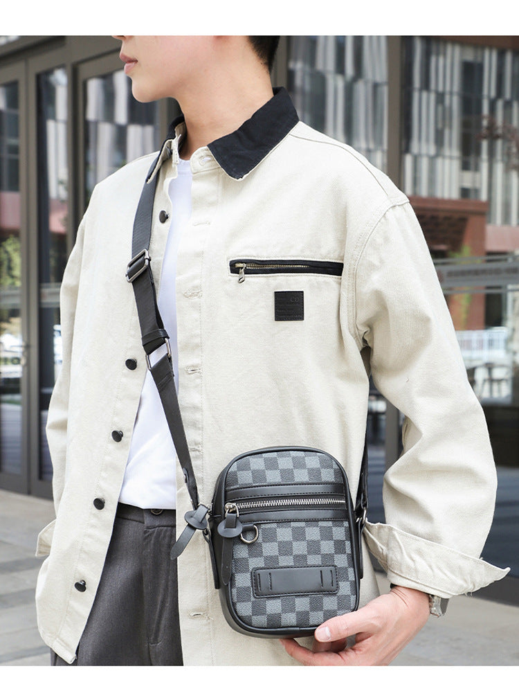 Business Men's Quilted Shoulder Bag