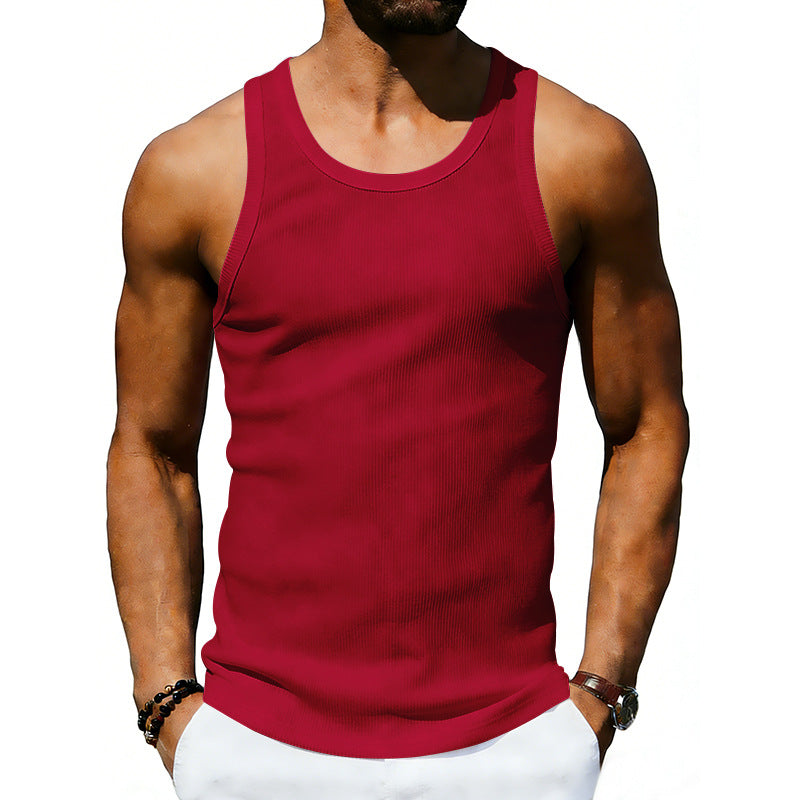 # Men's Ribbed Quick-Dry Sports Tank Top