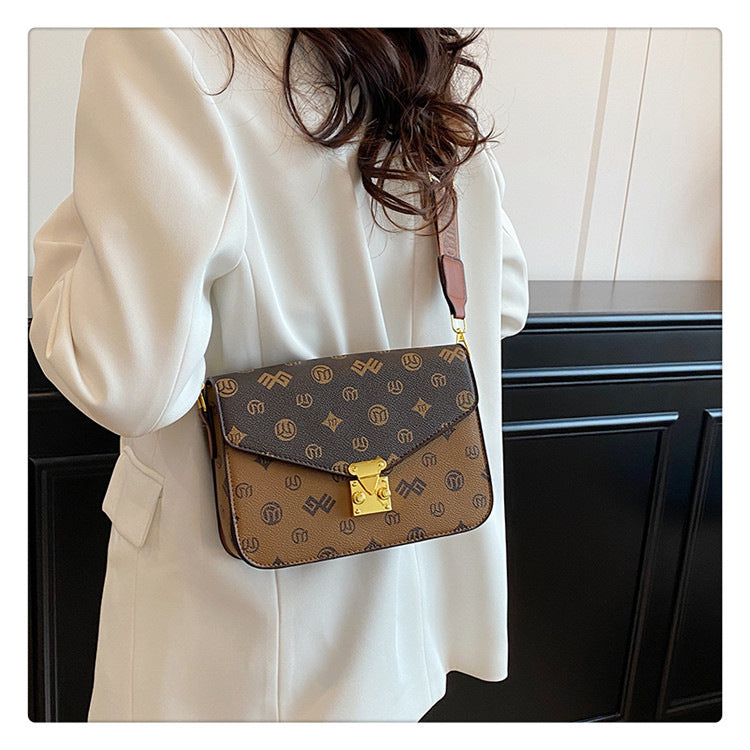 Retro small square bag hand-held shoulder bag