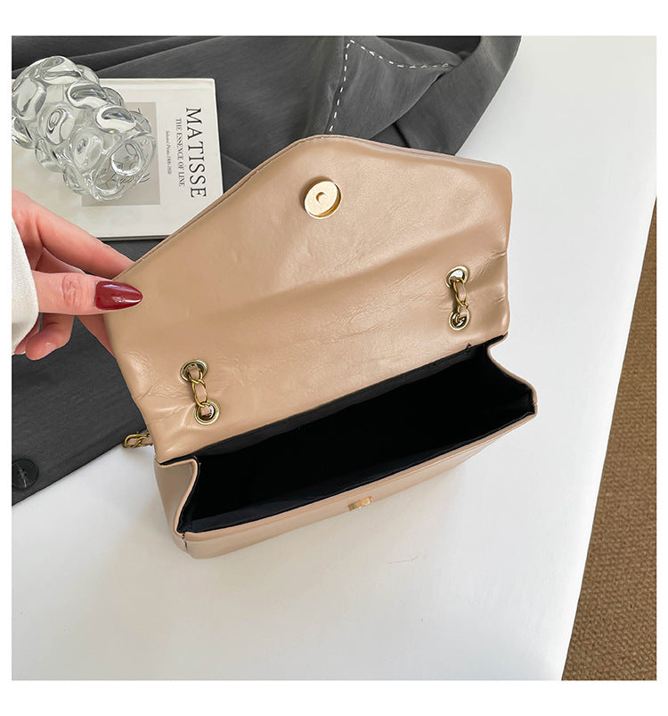 # Lambskin Textured Cloud Shoulder/Crossbody Bag