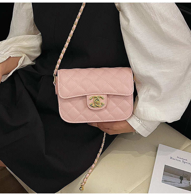 Quilted Chain Bag with Small Gold Balls