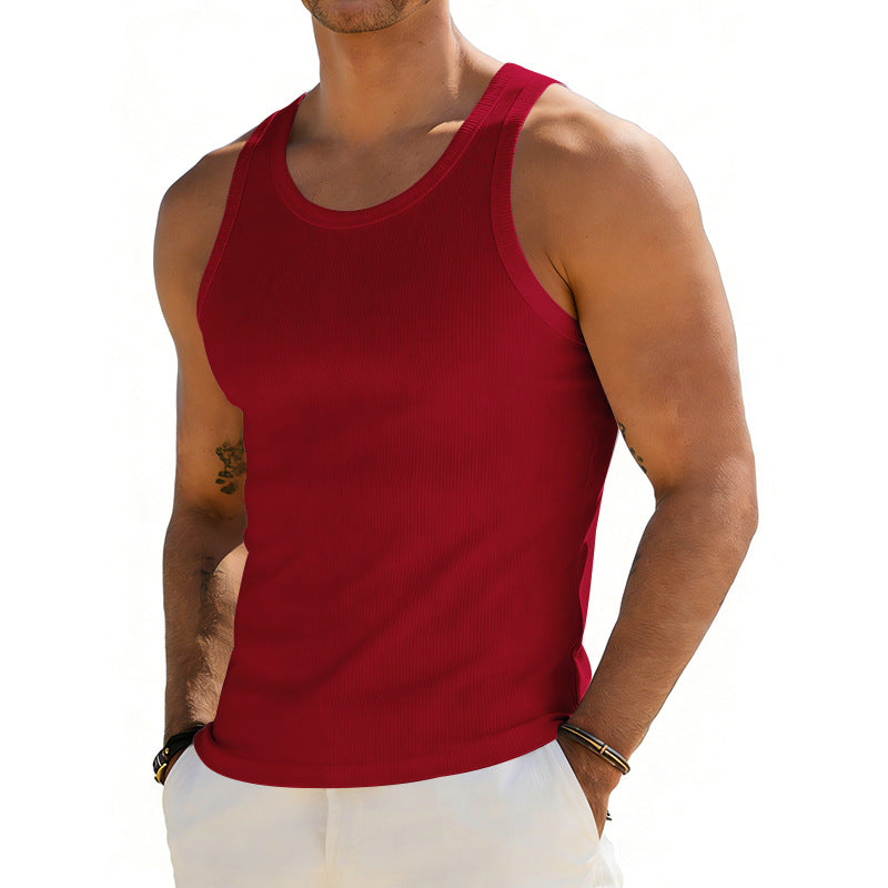 # Men's Ribbed Quick-Dry Sports Tank Top
