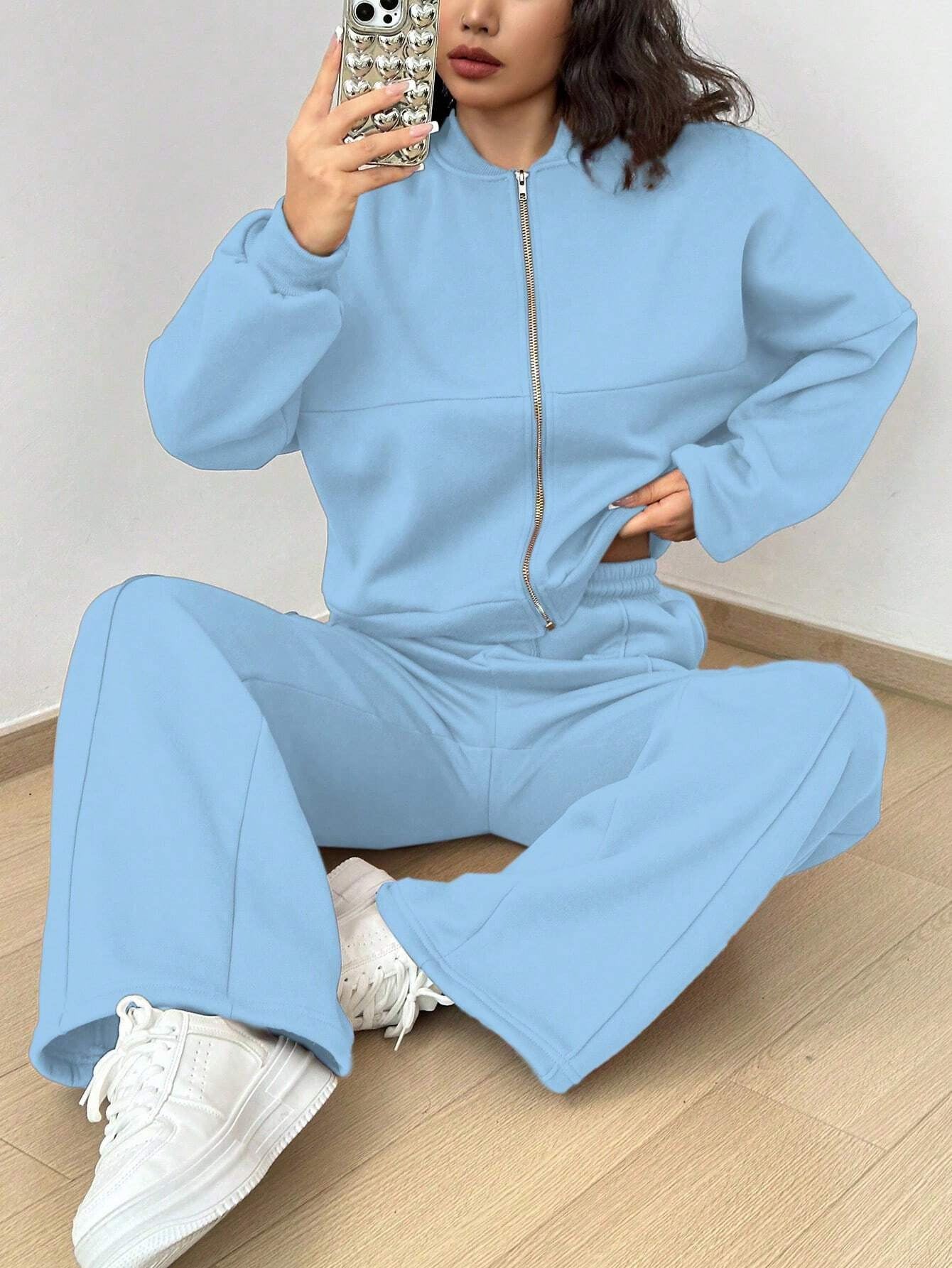 **Trendy Cardigan Slim Fit Two-Piece Set for Women**