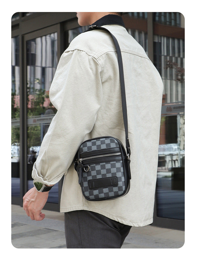 Business Men's Quilted Shoulder Bag
