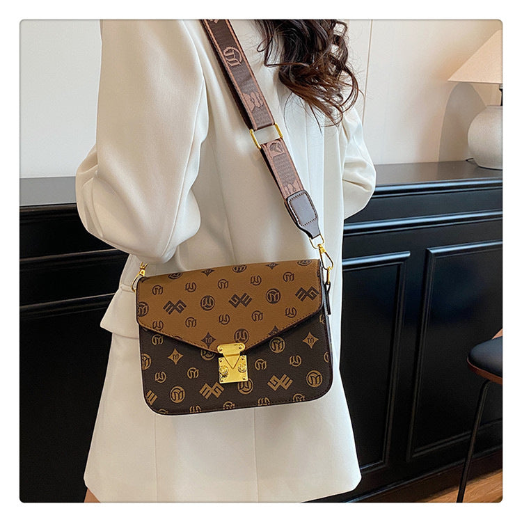 Retro small square bag hand-held shoulder bag