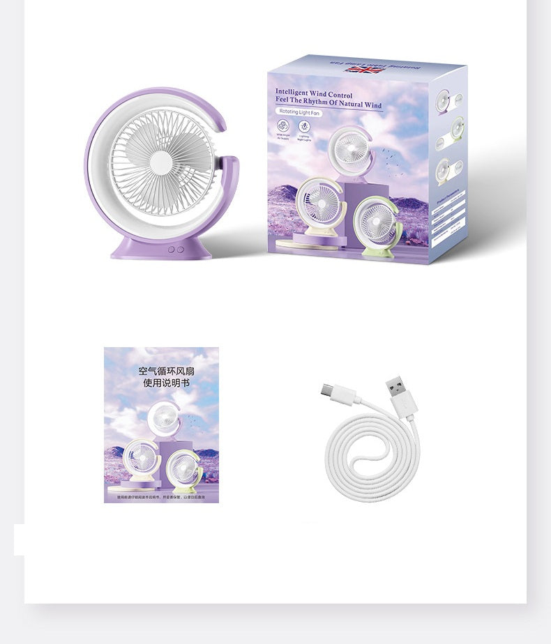 # Rotating Desk Lamp Fan