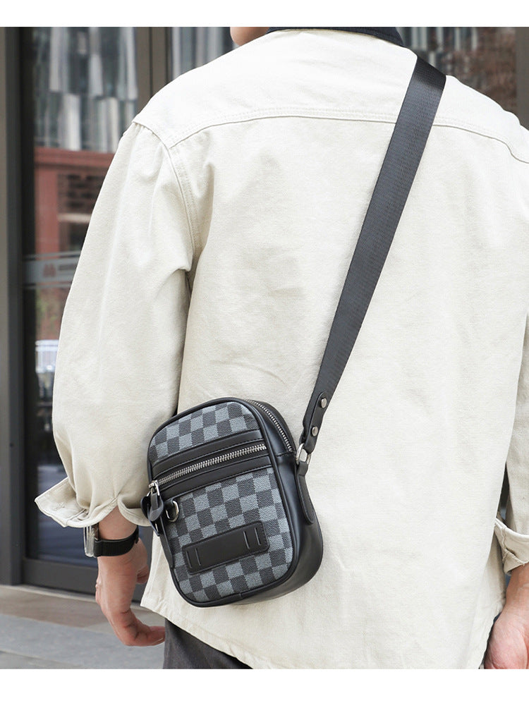 Business Men's Quilted Shoulder Bag