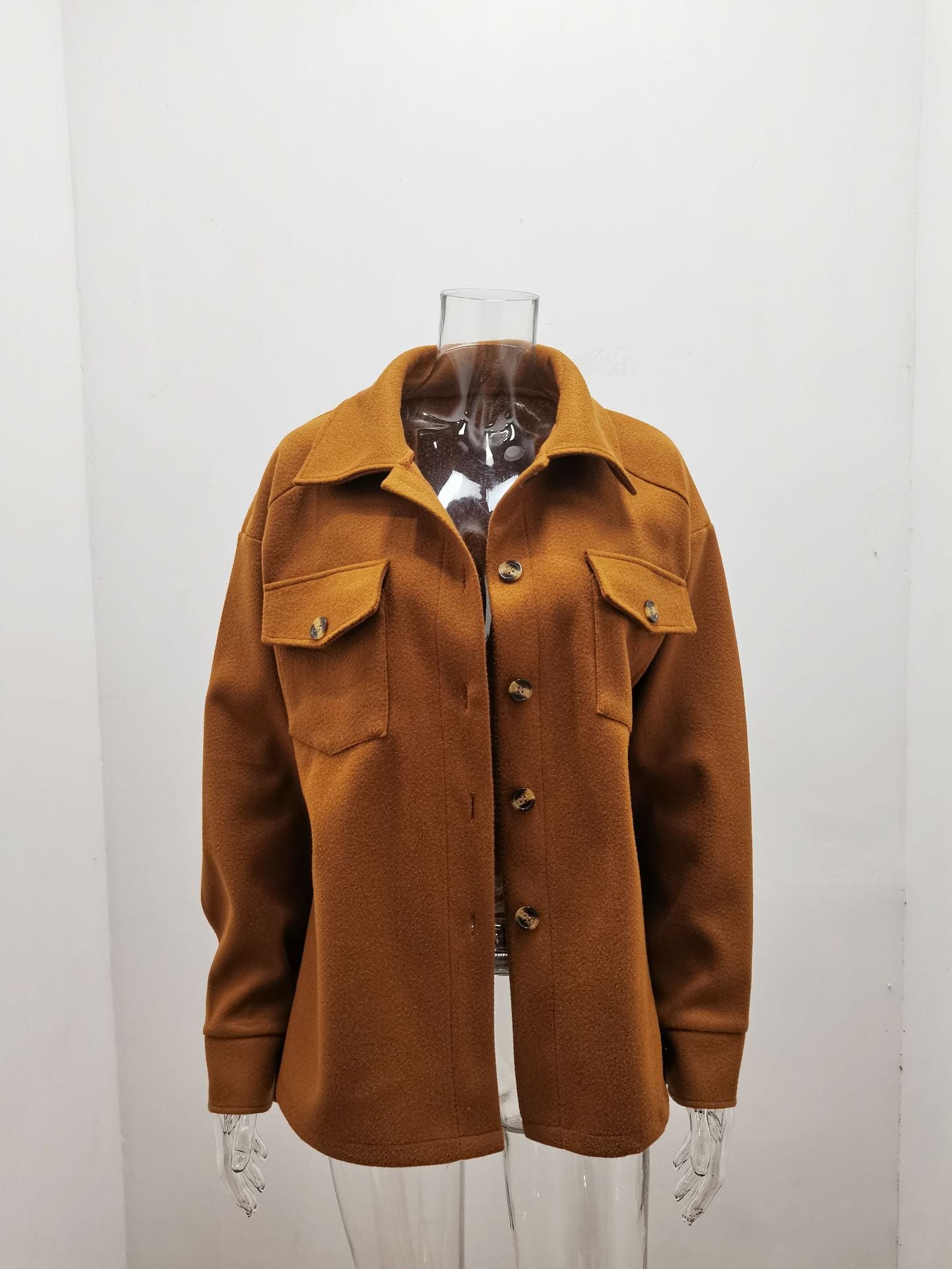 Women's Long-Sleeved Wool Coat