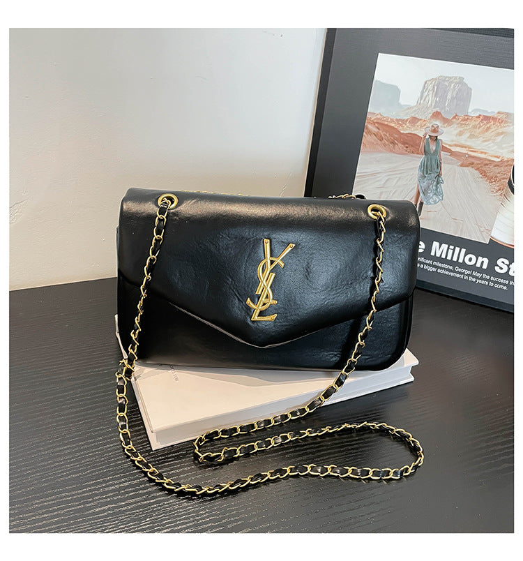# Lambskin Textured Cloud Shoulder/Crossbody Bag