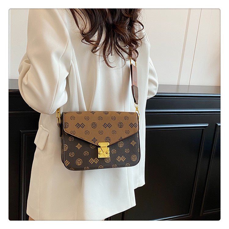 Retro small square bag hand-held shoulder bag