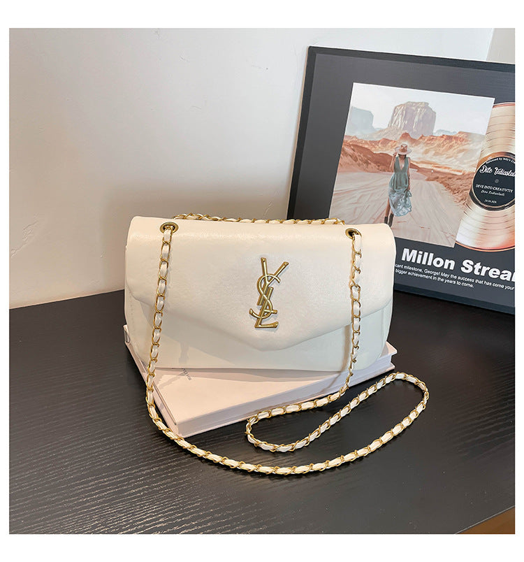 # Lambskin Textured Cloud Shoulder/Crossbody Bag