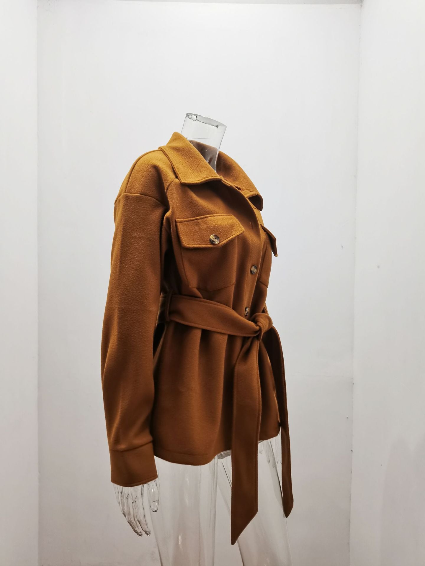 Women's Long-Sleeved Wool Coat