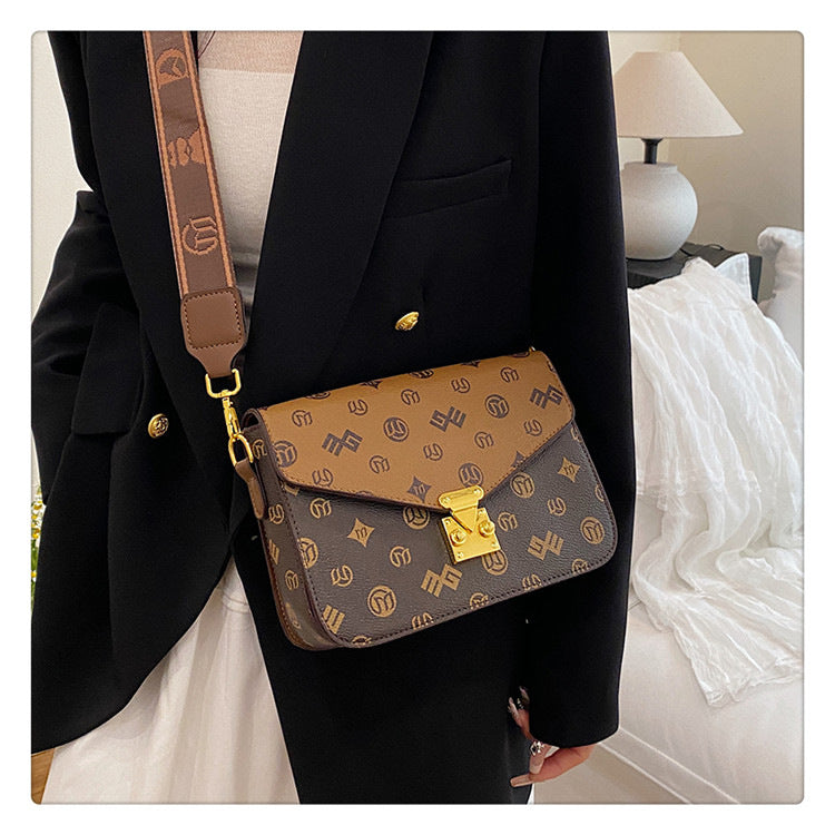 Retro small square bag hand-held shoulder bag