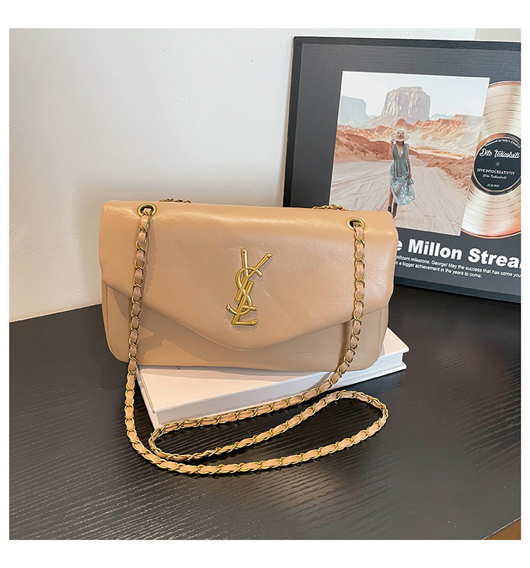 # Lambskin Textured Cloud Shoulder/Crossbody Bag