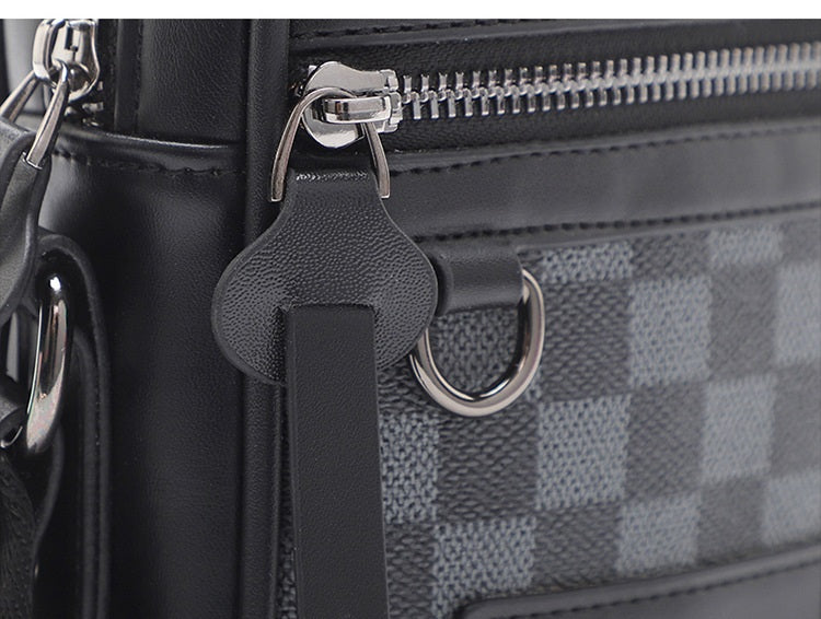 Business Men's Quilted Shoulder Bag