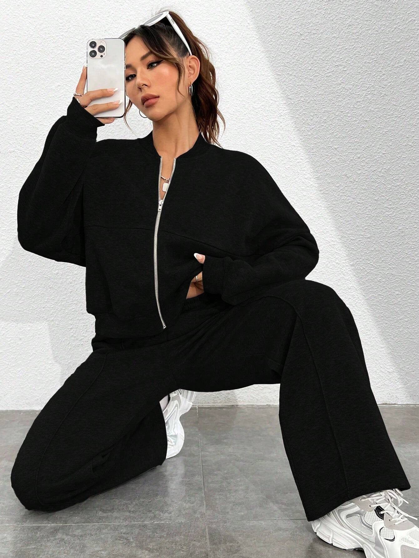 **Trendy Cardigan Slim Fit Two-Piece Set for Women**