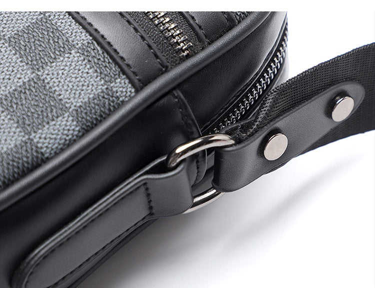 Business Men's Quilted Shoulder Bag