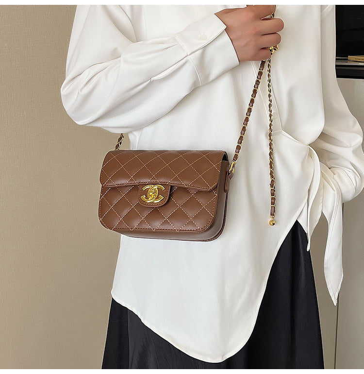 Quilted Chain Bag with Small Gold Balls