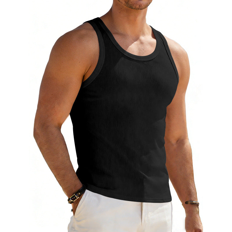 # Men's Ribbed Quick-Dry Sports Tank Top