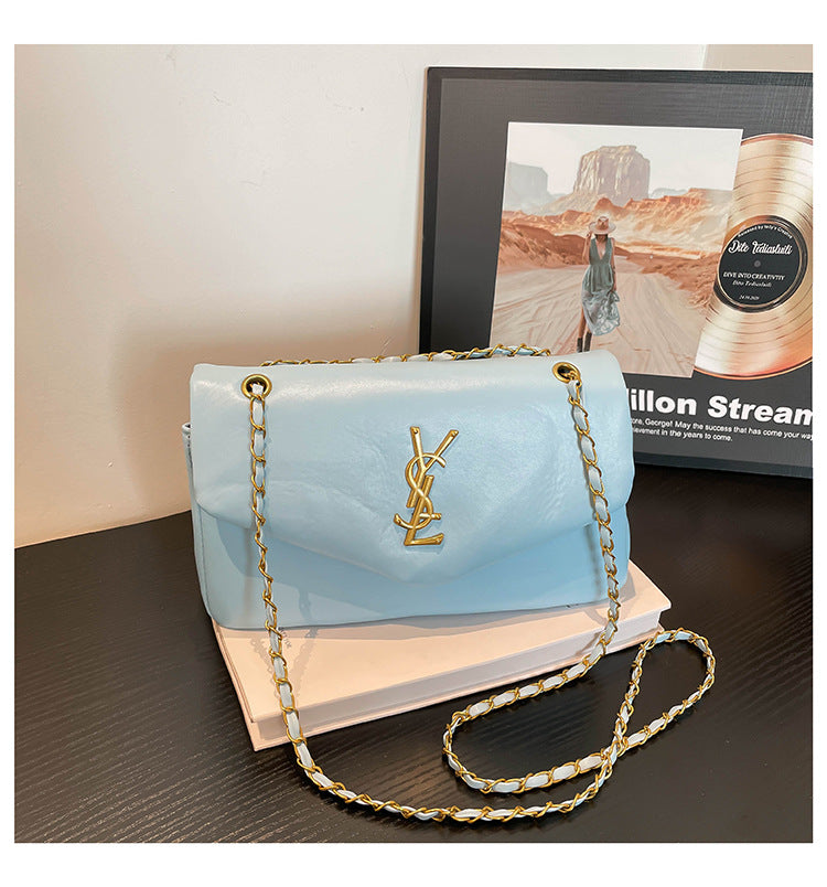 # Lambskin Textured Cloud Shoulder/Crossbody Bag