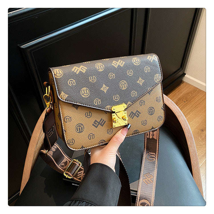 Retro small square bag hand-held shoulder bag
