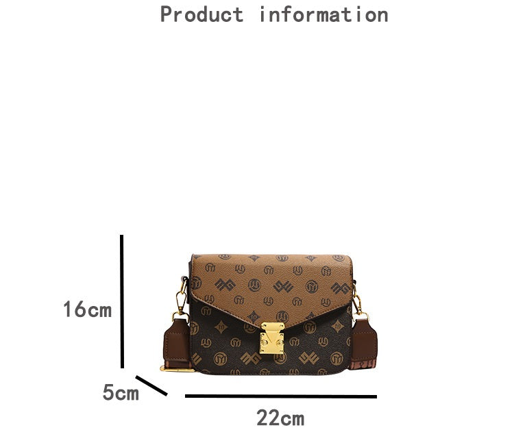 Retro small square bag hand-held shoulder bag